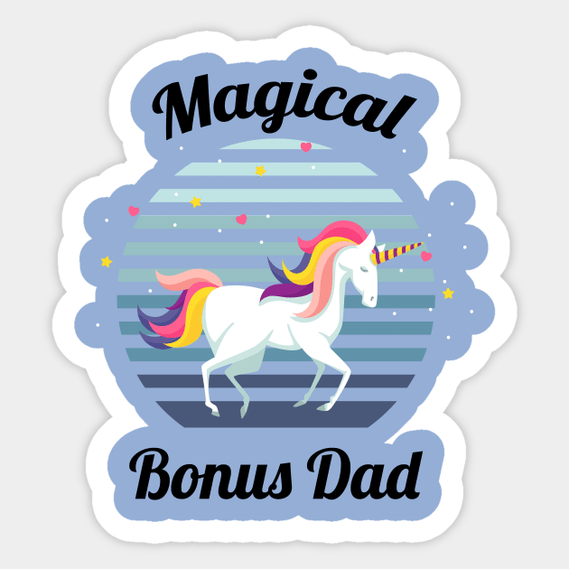 magical bonus dad... bonus dad fathers day gift Sticker by DODG99